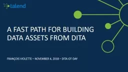 A fast path for building data assets from DITA 