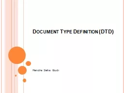 Document Type Definition (DTD)