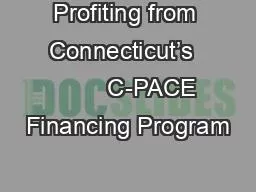 Profiting from Connecticut’s          C-PACE Financing Program