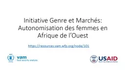 PPT-Initiative Genre et Marchés