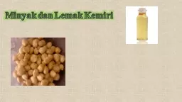 Minyak   dan   Lemak   Kemiri