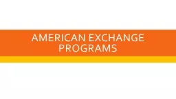 American exchange programs