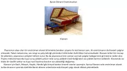 Barok ve Klasik Dönem Enstrümanları