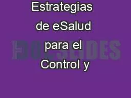 Estrategias  de eSalud para el Control y