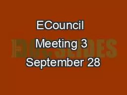 ECouncil  Meeting 3 September 28