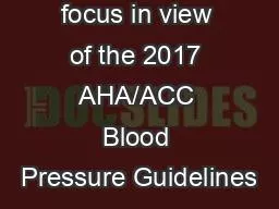 Smoking: A focus in view of the 2017 AHA/ACC Blood Pressure Guidelines