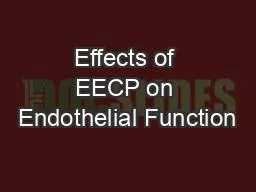 Effects of EECP on Endothelial Function