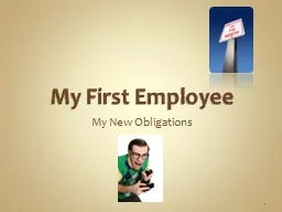 My First Employee My New Obligations