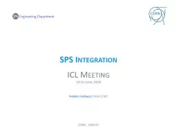 SPS Integration ICL Meeting