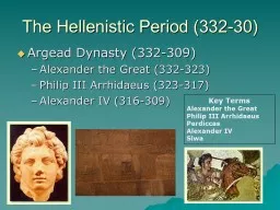 PPT-The Hellenistic Period (332-30)