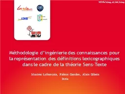 Méthodologie d’ingénierie des connaissances pour la représentation des définitions