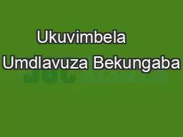 Ukuvimbela    Umdlavuza Bekungaba