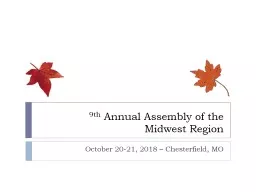 9th  Annual Assembly of the