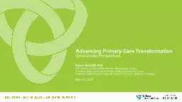 Advancing Primary Care Transformation