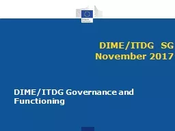 DIME/ITDG SG November 2017