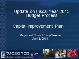 Update on Fiscal Year 2015 Budget