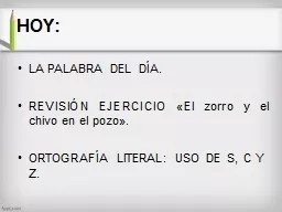 HOY: LA PALABRA DEL DÍA.