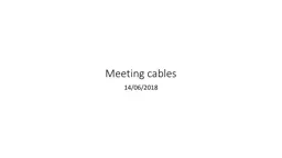 Meeting cables 14 /06/2018