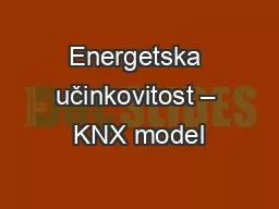 Energetska učinkovitost – KNX model