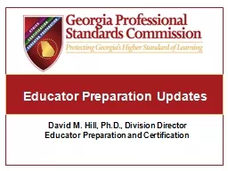 Educator Preparation Updates