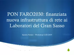 PON FARO2030: finanziata nuova infrastruttura di rete ai Laboratori del Gran Sasso