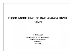 flood  Modelling of Kalu-Ganga river basin