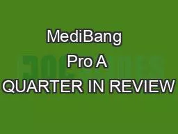 PPT-MediBang Pro A QUARTER IN REVIEW