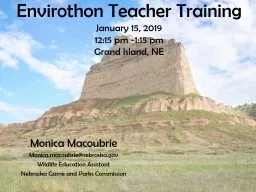 Envirothon  Teacher Training