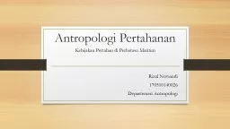 PPT-Antropologi Pertahanan Kebijakan Pertahanan di Perbatasan Maritim