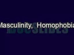 Masculinity,  Homophobia