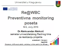 PPT-Re@WBC Preventiv na monitoring