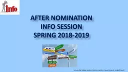 AFTER NOMINATION  INFO SESSION