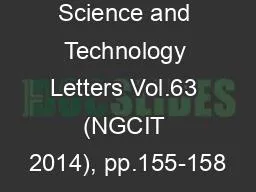 Advanced Science and Technology Letters Vol.63 (NGCIT 2014), pp.155-158