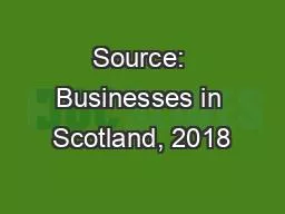 Source: Businesses in Scotland, 2018