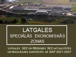 LATGALES  SPECIĀLĀS EKONOMISKĀS ZONAS