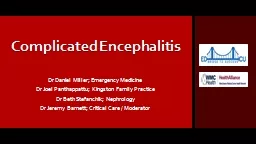 PPT-Complicated Encephalitis