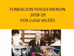 FUNDACION YEHUDI MENUIN 2018-19