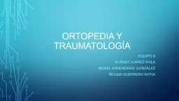 Ortopedia y traumatología