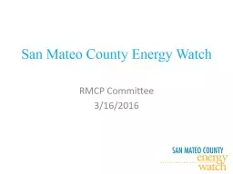 San Mateo County Energy Watch