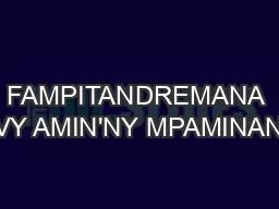 FAMPITANDREMANA AVY AMIN'NY MPAMINANY