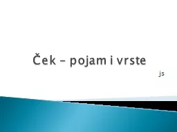 Ček – pojam i vrste js