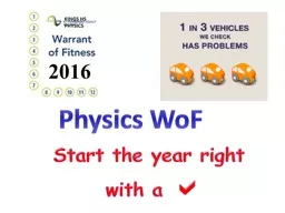 PPT-Physics WoF Start the year right