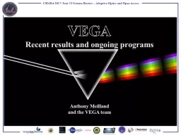 PPT-Anthony Meilland a nd the VEGA team