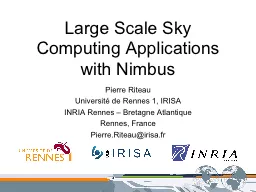 Large Scale Sky Computing Applications with Nimbus