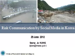 PPT-Risk Communication by Social Media in Korea