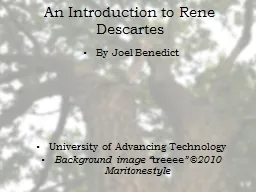 An Introduction to Rene Descartes