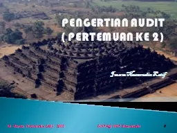 PENGERTIAN AUDIT  ( PERTEMUAN KE 2)