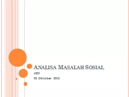 Analisa   Masalah   Sosial