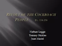 Revolt of the Cockroach People