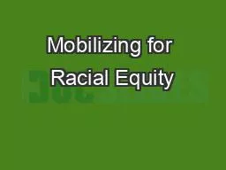 Mobilizing for Racial Equity